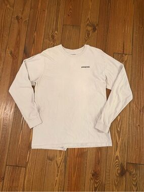 Patagonia Men’s Long-Sleeve Logo Tee — Light Cream